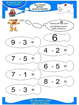 Çocuklar İçin toplam işlemi yaprak testleri 